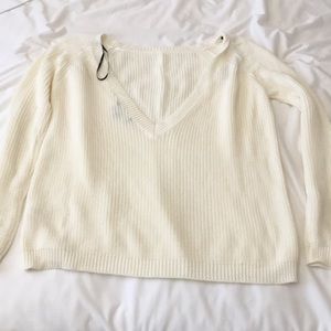 Lulus deep v back sweater